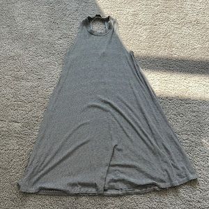 Ginger G Striped Tank Neck High Black and White Dress